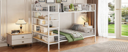Bunk Bed With 5 Tier Shelves - The Sleep Loft - Online Mattress Showroom NYC