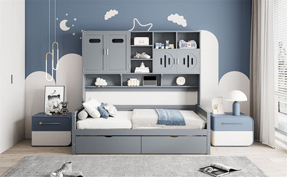 Daybed With All-In-One Cabinet And Shelf - The Sleep Loft - Online Mattress Showroom NYC