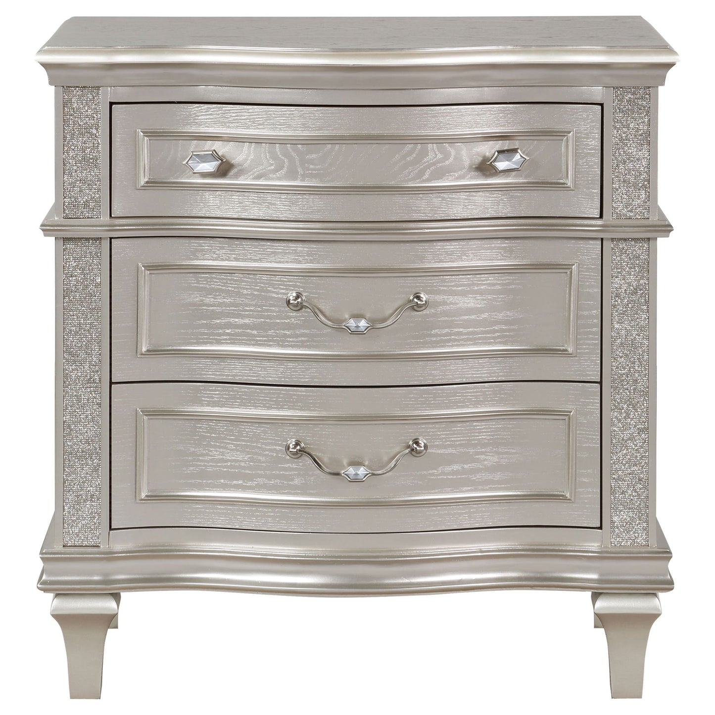 Evangeline - 3 Drawer Nightstand - Oak - The Sleep Loft - Online Mattress Showroom NYC