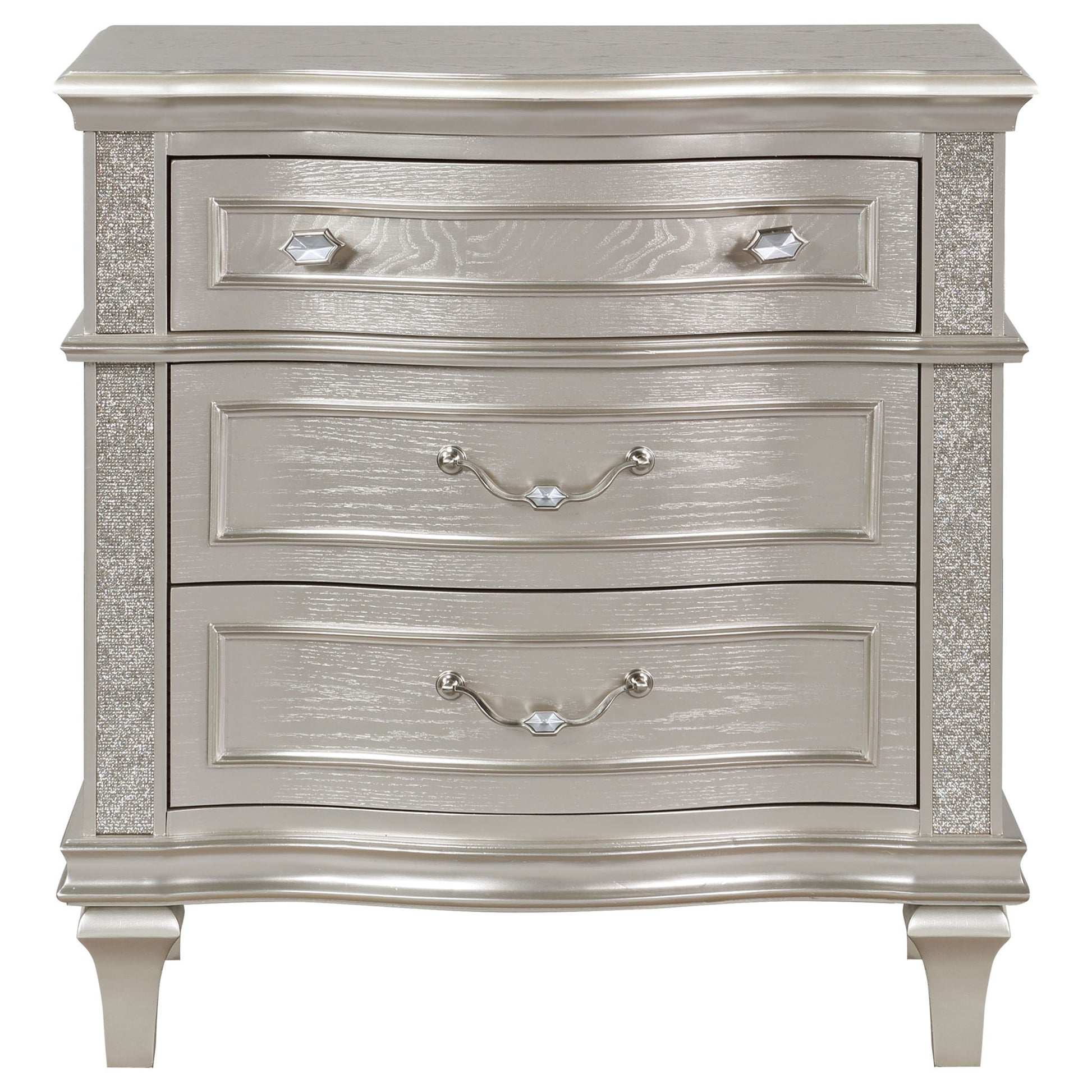Evangeline - 3 Drawer Nightstand - Oak - The Sleep Loft - Online Mattress Showroom NYC