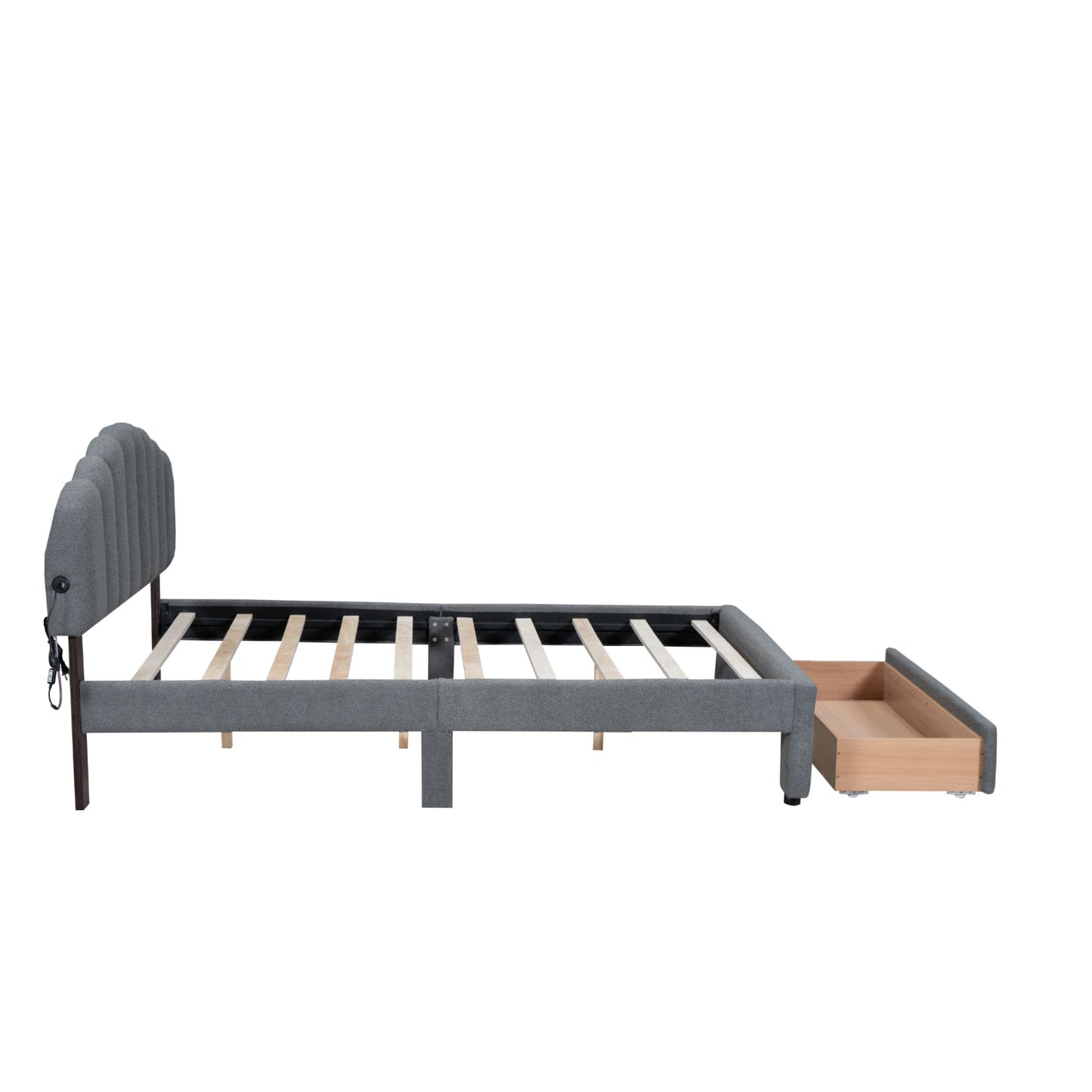 Upholstered Platform Bed With Drawer - The Sleep Loft - Online Mattress Showroom NYC