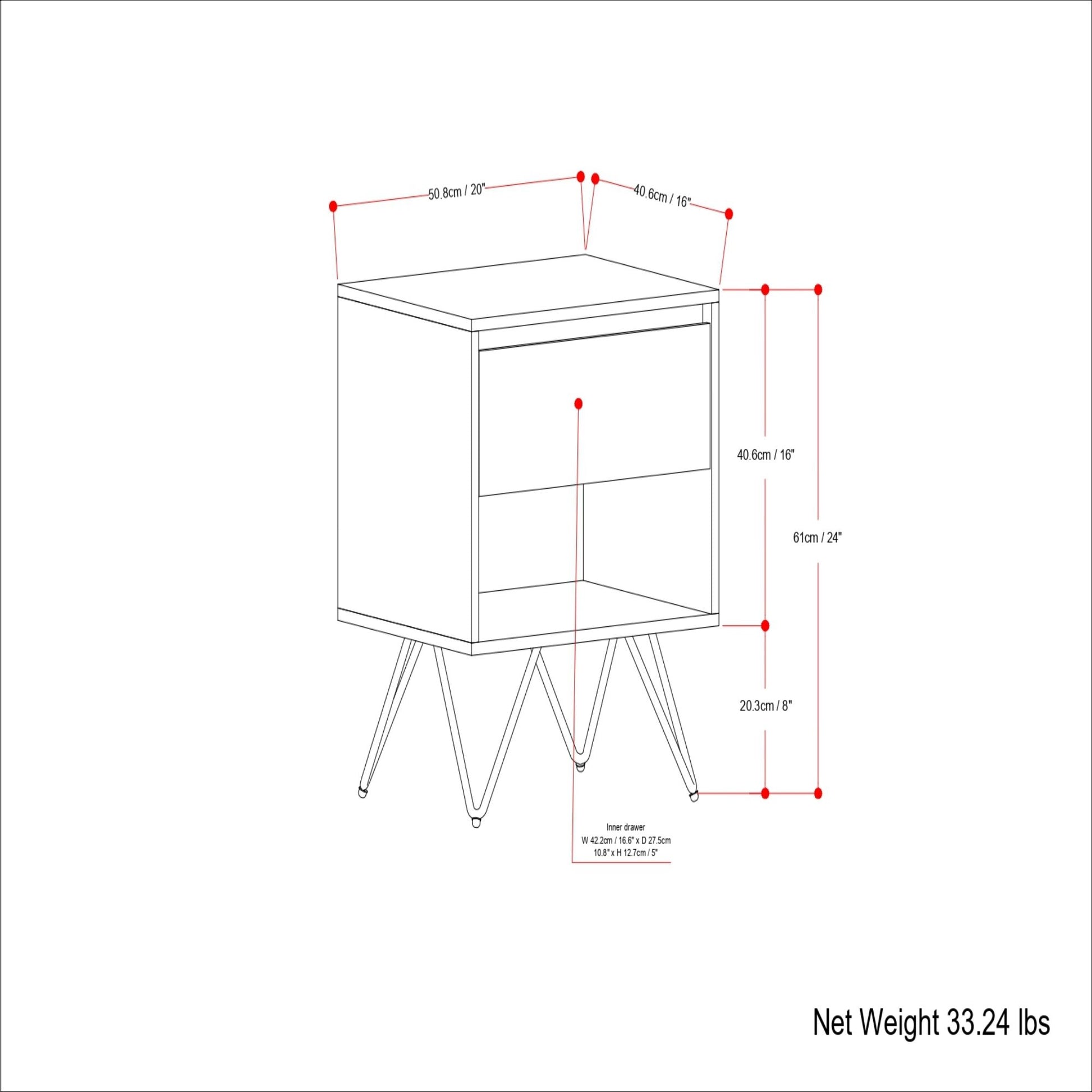 Hunter - Nightstand - Natural - The Sleep Loft - Online Mattress Showroom NYC
