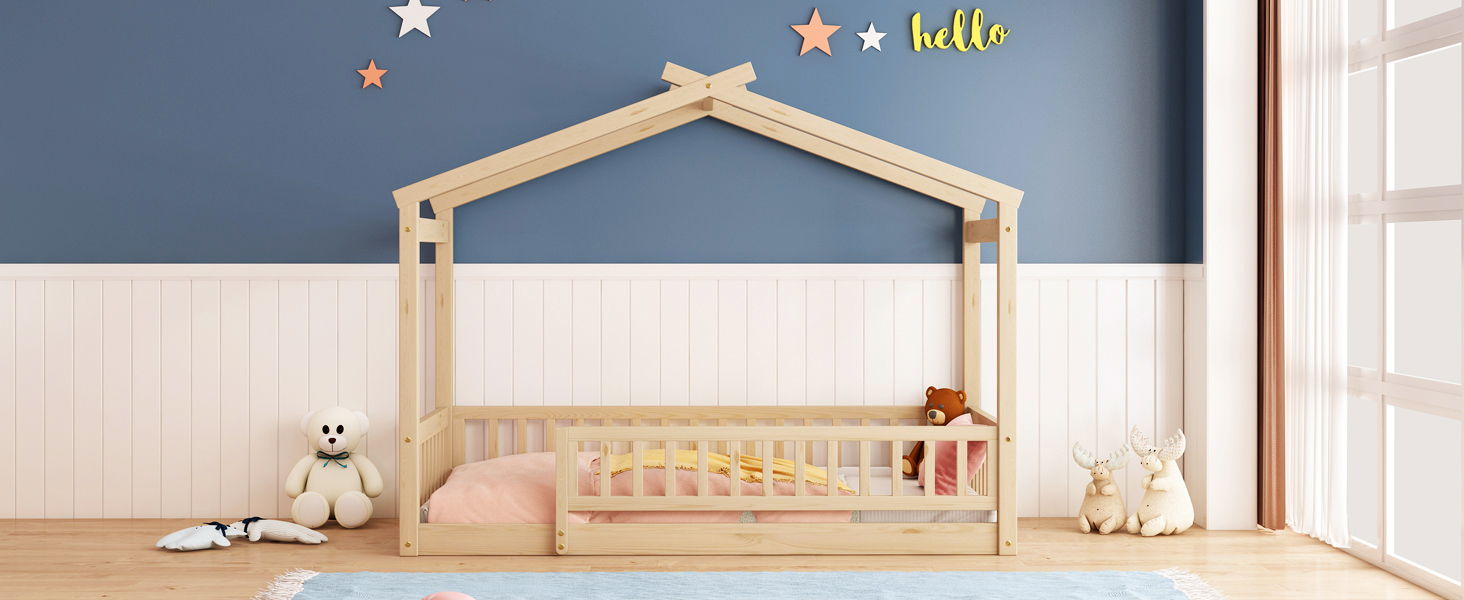 Bed House Bed Frame With Fence - The Sleep Loft - Online Mattress Showroom NYC