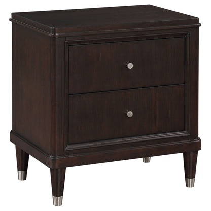 Niguel - 2 Drawer Nightstand With Felt Lined Top Drawer - Brown - The Sleep Loft - Online Mattress Showroom NYC
