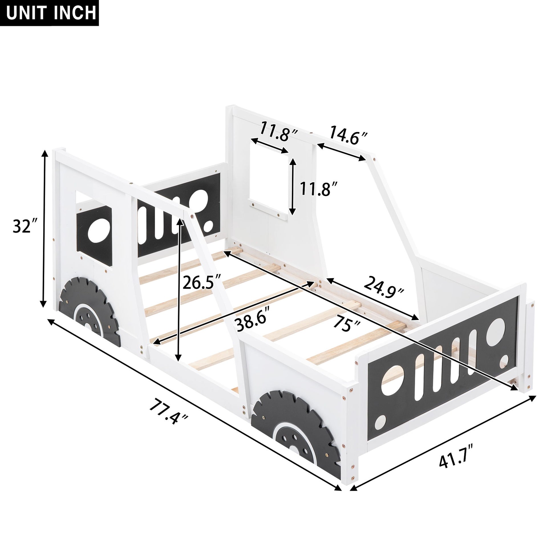 Classic Car Shaped Platform Bed With Wheels - The Sleep Loft - Online Mattress Showroom NYC