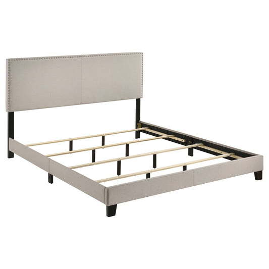 Boyd Upholstered California King Panel Bed Ivory - The Sleep Loft - Online Mattress Showroom NYC
