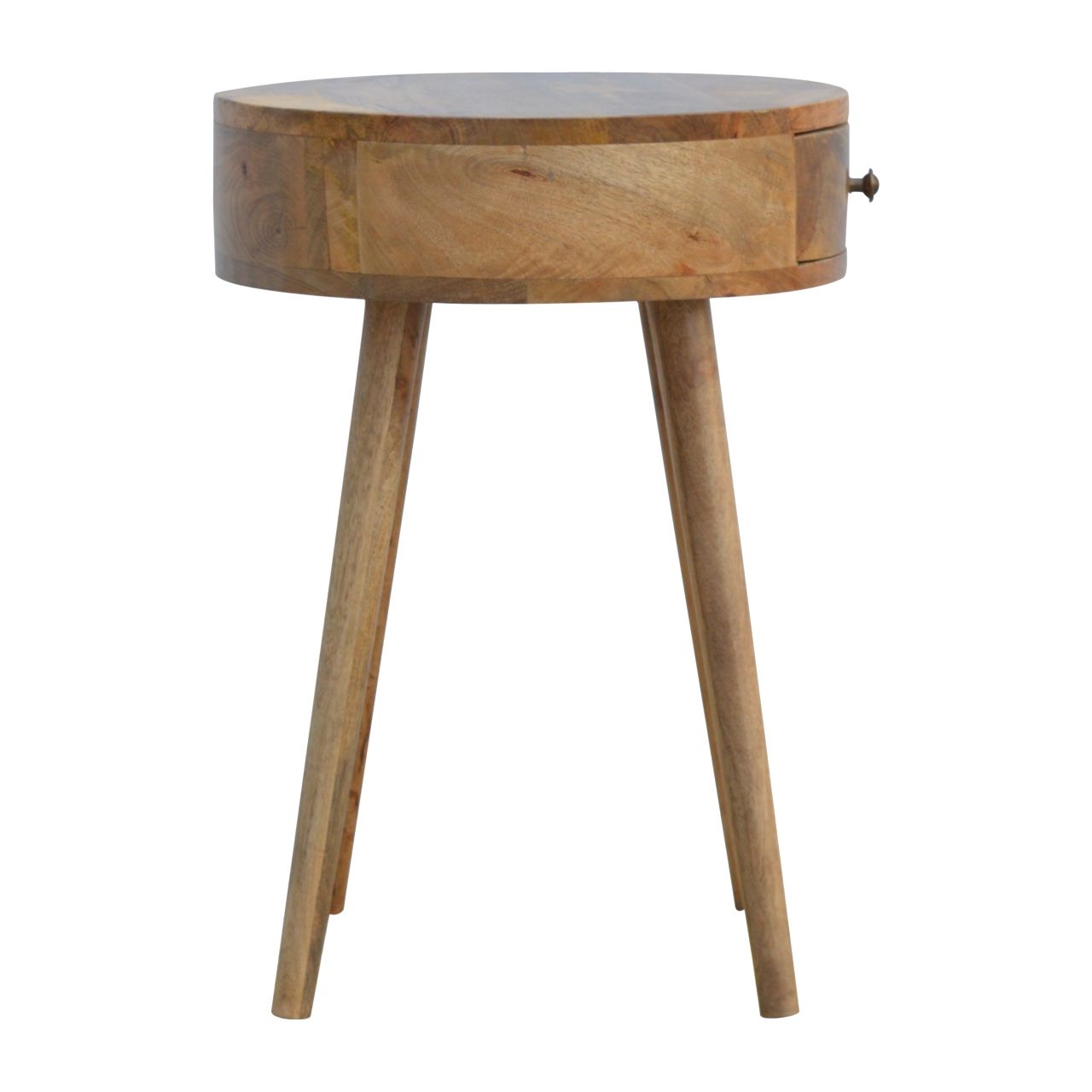 Nordic Chestnut Circular Nightstand - The Sleep Loft - Online Mattress Showroom NYC