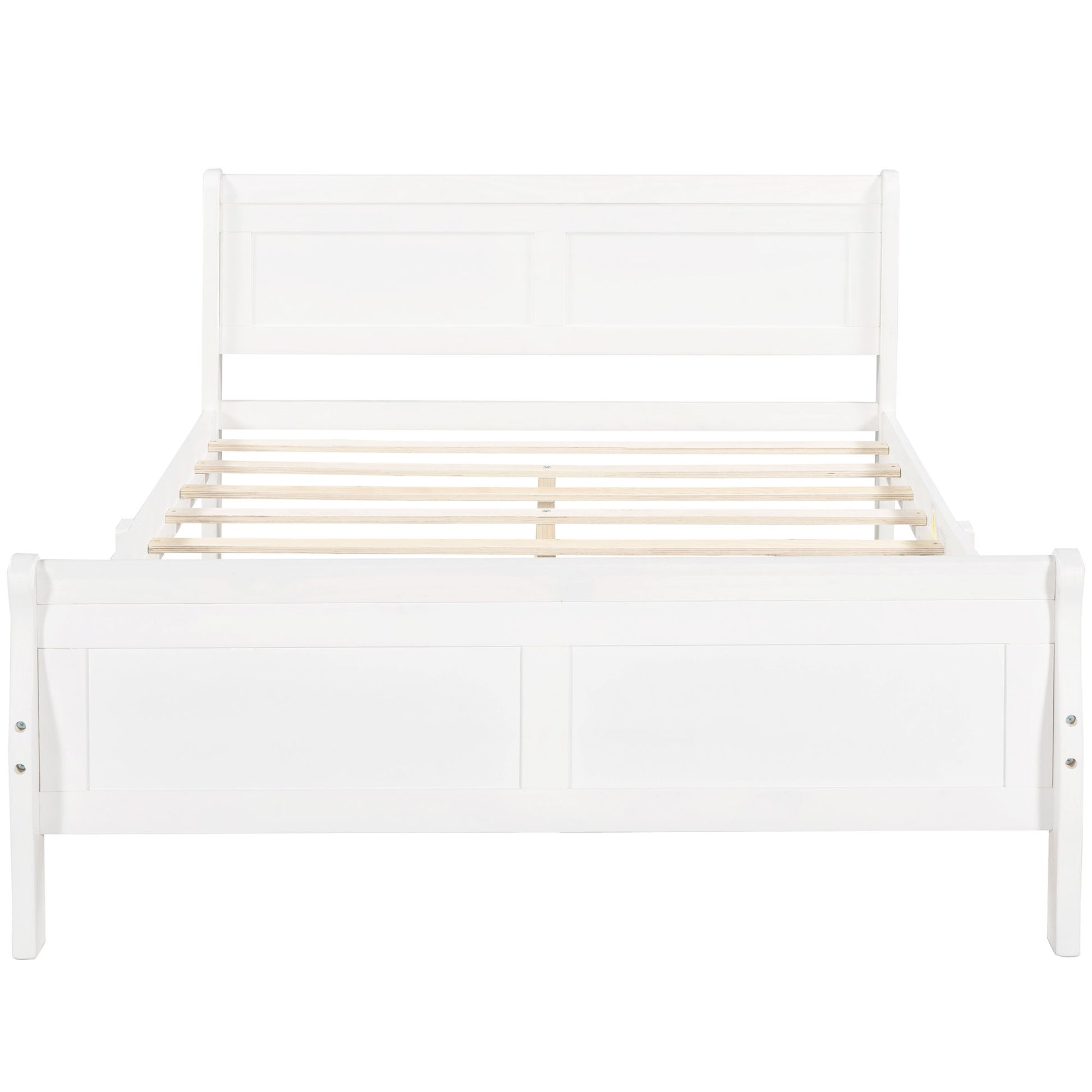 Platform Bed Frame Mattress Foundation Sleigh Bed With Headboard / Footboard / Wood Slat Suppor - The Sleep Loft - Online Mattress Showroom NYC