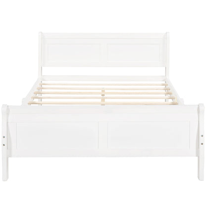 Platform Bed Frame Mattress Foundation Sleigh Bed With Headboard / Footboard / Wood Slat Suppor - The Sleep Loft - Online Mattress Showroom NYC