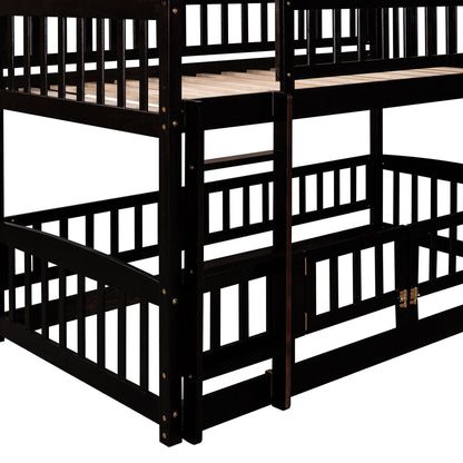 Low Bunk Bed With Slide, Fence And Ladder - The Sleep Loft - Online Mattress Showroom NYC