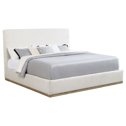 Talbot - Eastern King Platform Bed With Elevated Headboard - Cream - The Sleep Loft - Online Mattress Showroom NYC