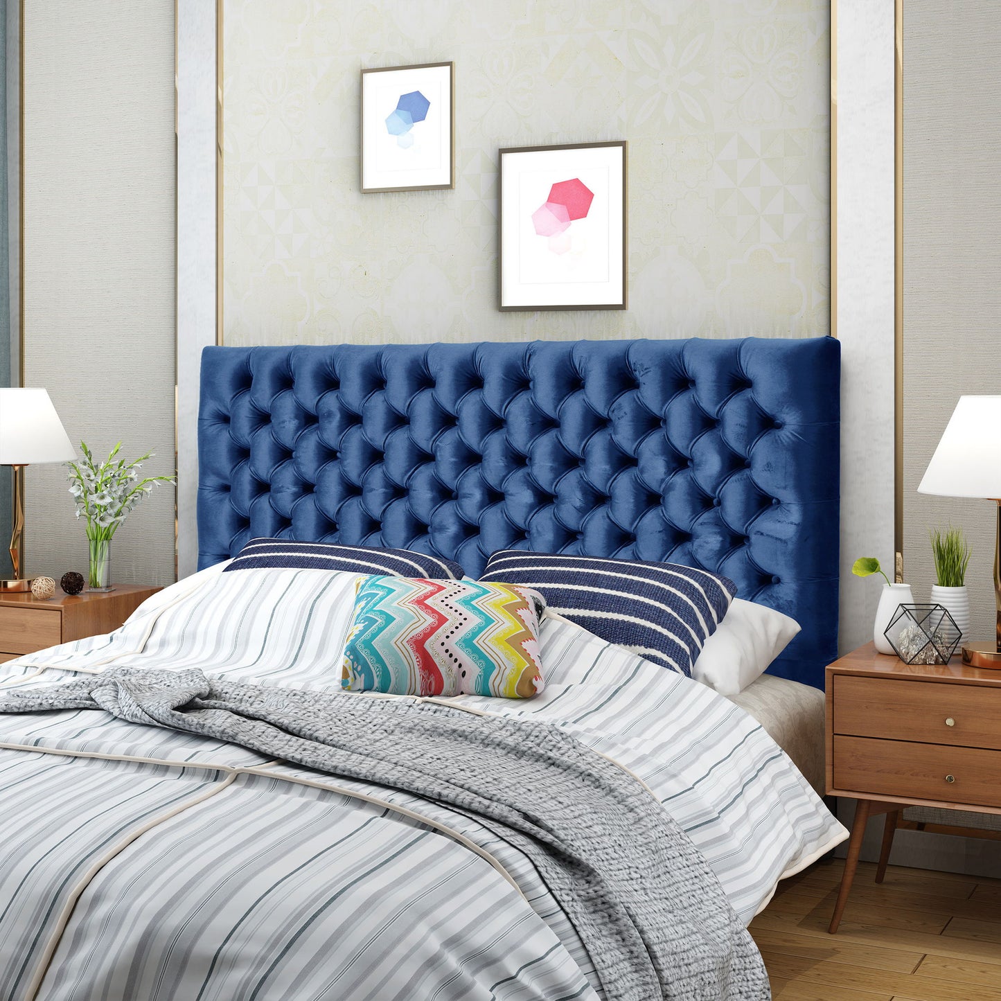 Annecy - Contemporary Upholstered Headboard - The Sleep Loft - Online Mattress Showroom NYC