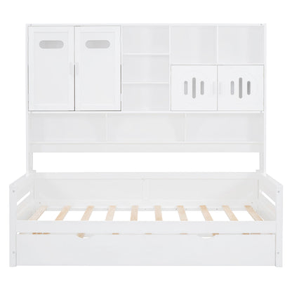 Daybed With All-In-One Cabinet And Shelf - The Sleep Loft - Online Mattress Showroom NYC