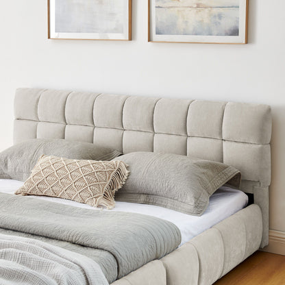 Modern Platform Bed Frame With Thick Fabric - The Sleep Loft - Online Mattress Showroom NYC