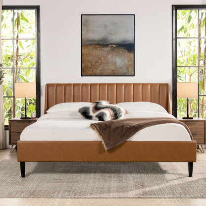 Aspen - Vertical Tufted Modern Headboard Platform Bed Set - The Sleep Loft - Online Mattress Showroom NYC
