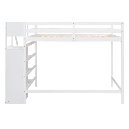 Loft Bed With Built In Storage Wardrobe And Staircase - The Sleep Loft - Online Mattress Showroom NYC