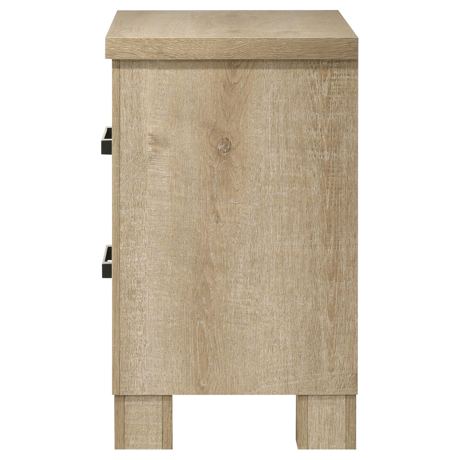 Sansome - 2 Drawer Nightstand Bedside Table - Oak - The Sleep Loft - Online Mattress Showroom NYC