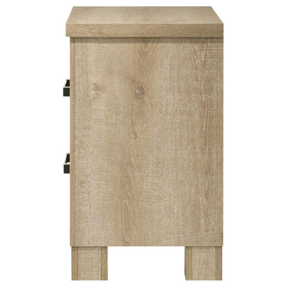 Sansome - 2 Drawer Nightstand Bedside Table - Oak - The Sleep Loft - Online Mattress Showroom NYC
