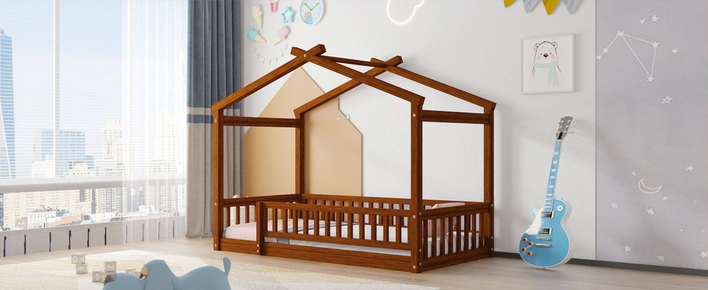 Bed House Bed Frame With Fence - The Sleep Loft - Online Mattress Showroom NYC