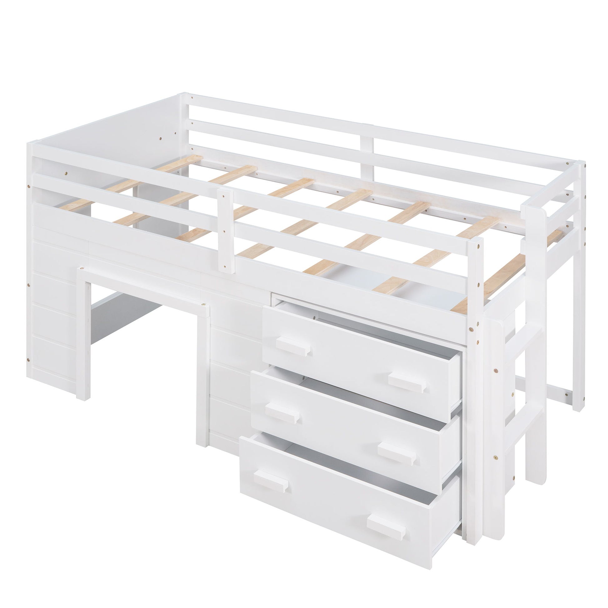 Loft Bed With Cabinet And Shelf - The Sleep Loft - Online Mattress Showroom NYC