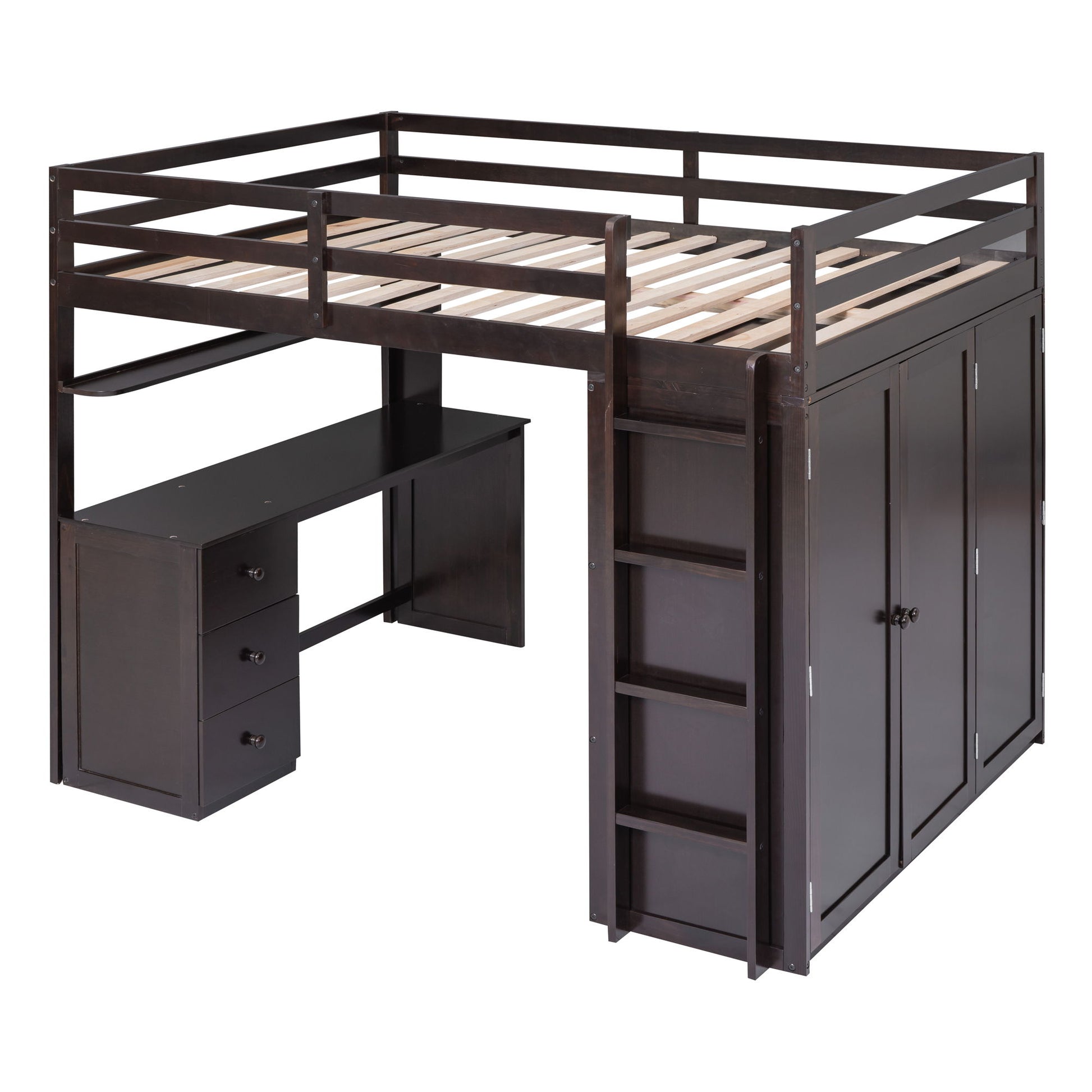 Loft Bed With Drawers, Desk, And Wardrobe - The Sleep Loft - Online Mattress Showroom NYC