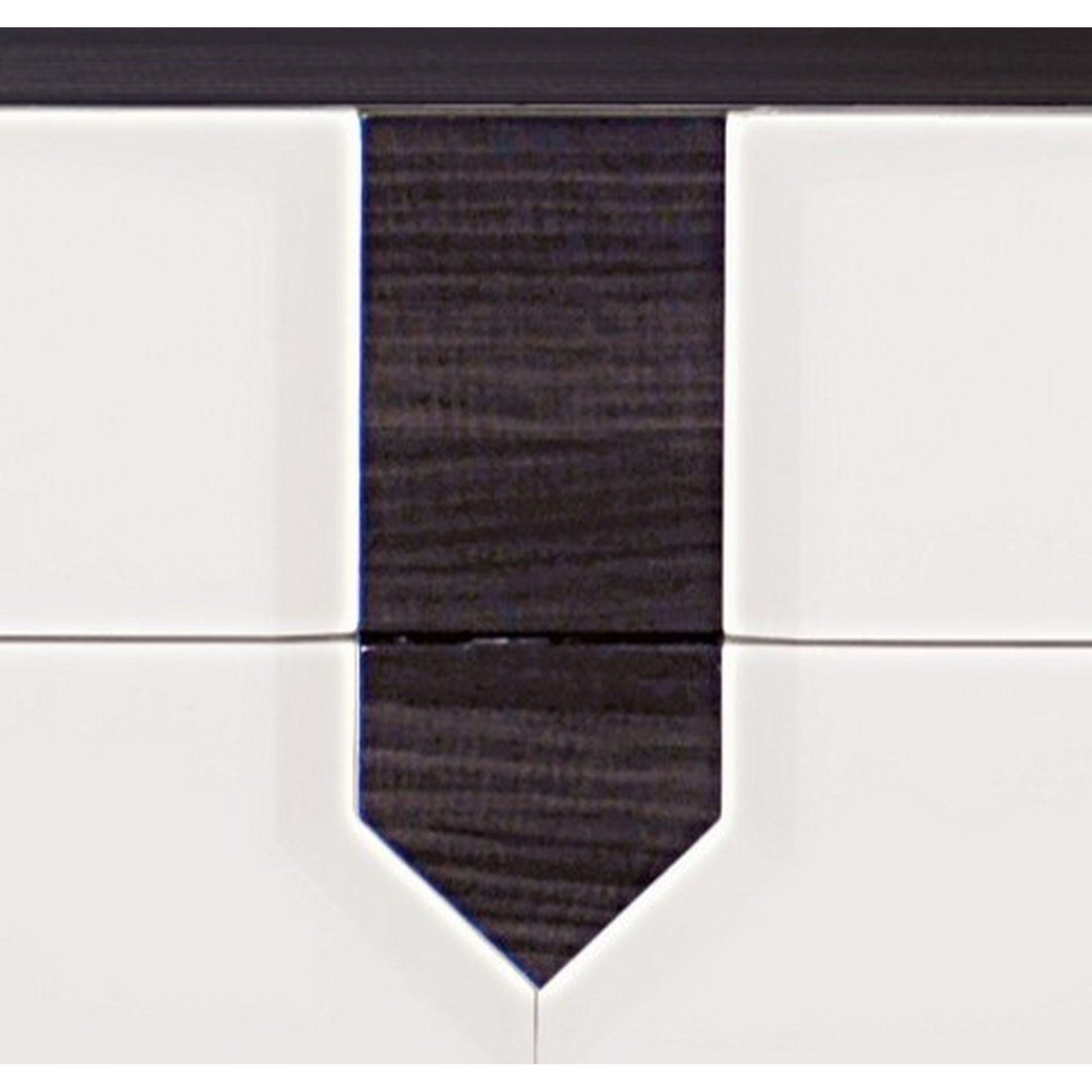 Vios - Zebra High Gloss Nightstand - White - The Sleep Loft - Online Mattress Showroom NYC