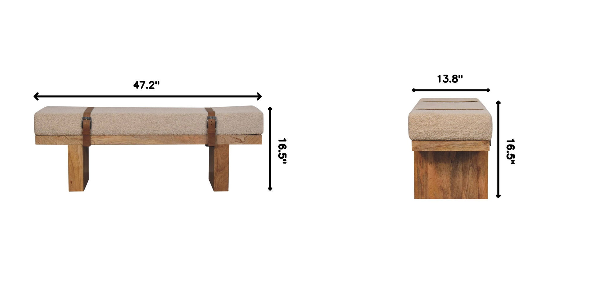 Belmont - Bench - Oak - The Sleep Loft - Online Mattress Showroom NYC