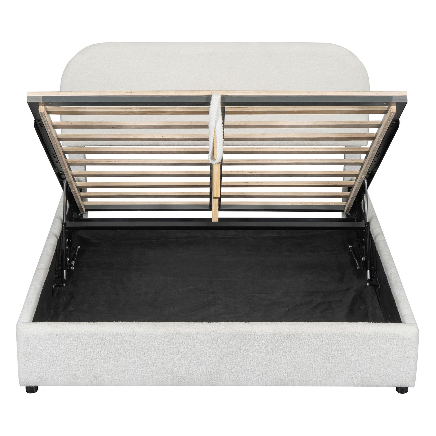 Upholstered Platform Bed With Hydraulic Storage System - The Sleep Loft - Online Mattress Showroom NYC