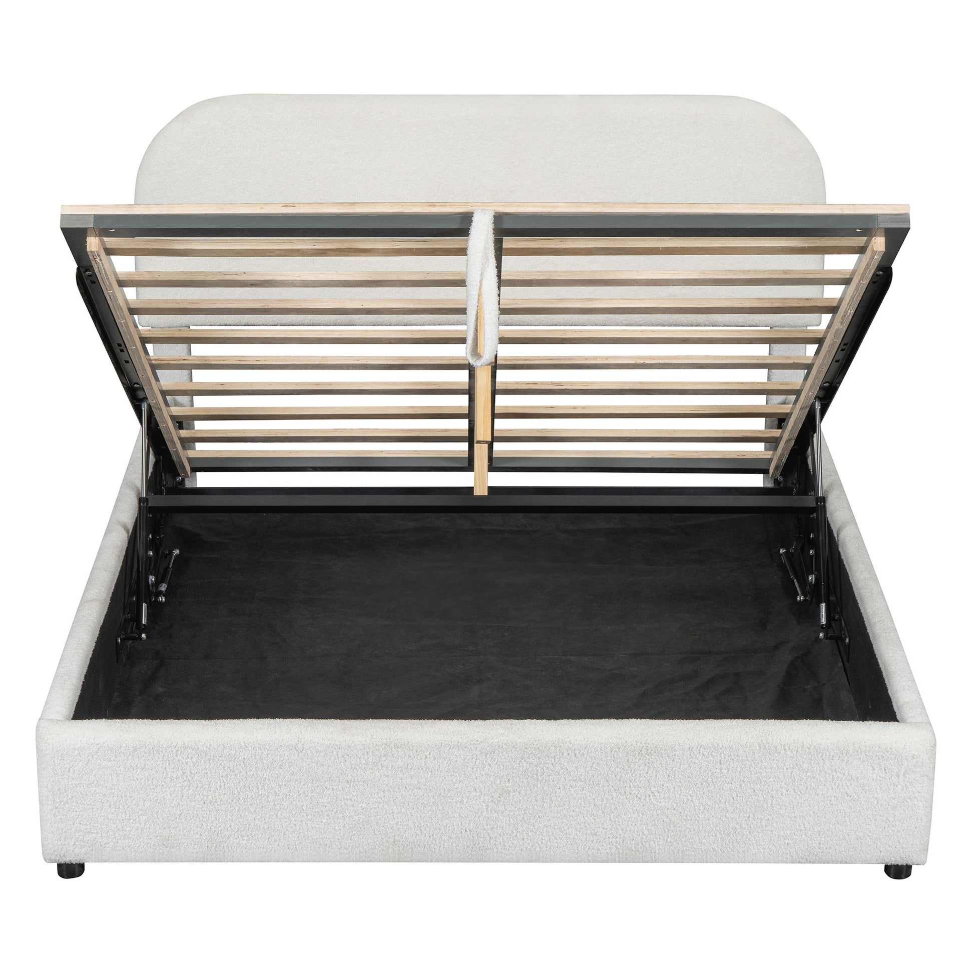 Upholstered Platform Bed With Hydraulic Storage System - The Sleep Loft - Online Mattress Showroom NYC