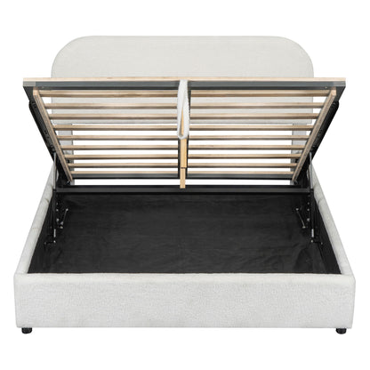 Upholstered Platform Bed With Hydraulic Storage System - The Sleep Loft - Online Mattress Showroom NYC