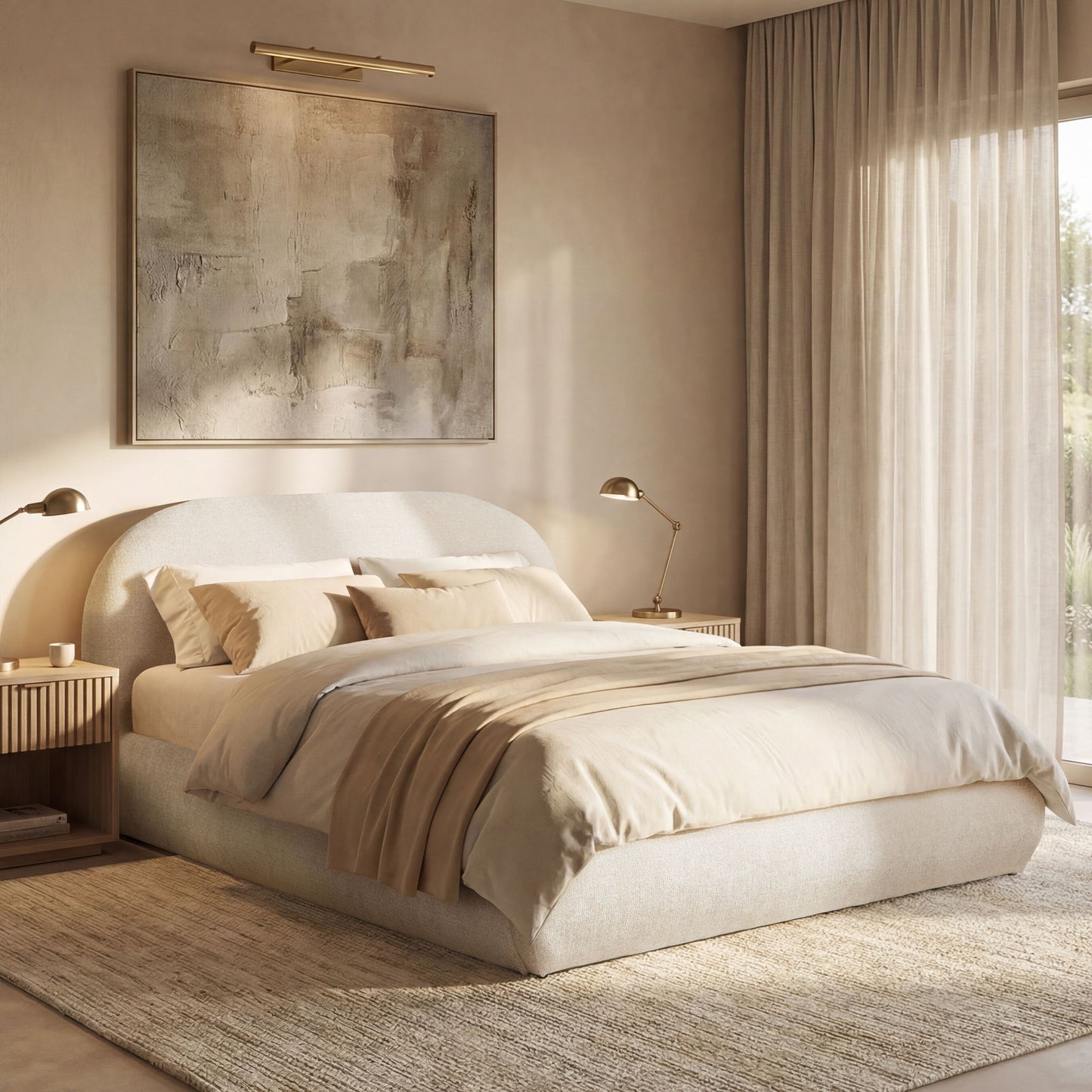 Archie Puffy Grounded - Upholstered Platform Bed - The Sleep Loft - Online Mattress Showroom NYC