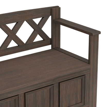 Amherst - Handcrafted Entryway Storage Bench - The Sleep Loft - Online Mattress Showroom NYC