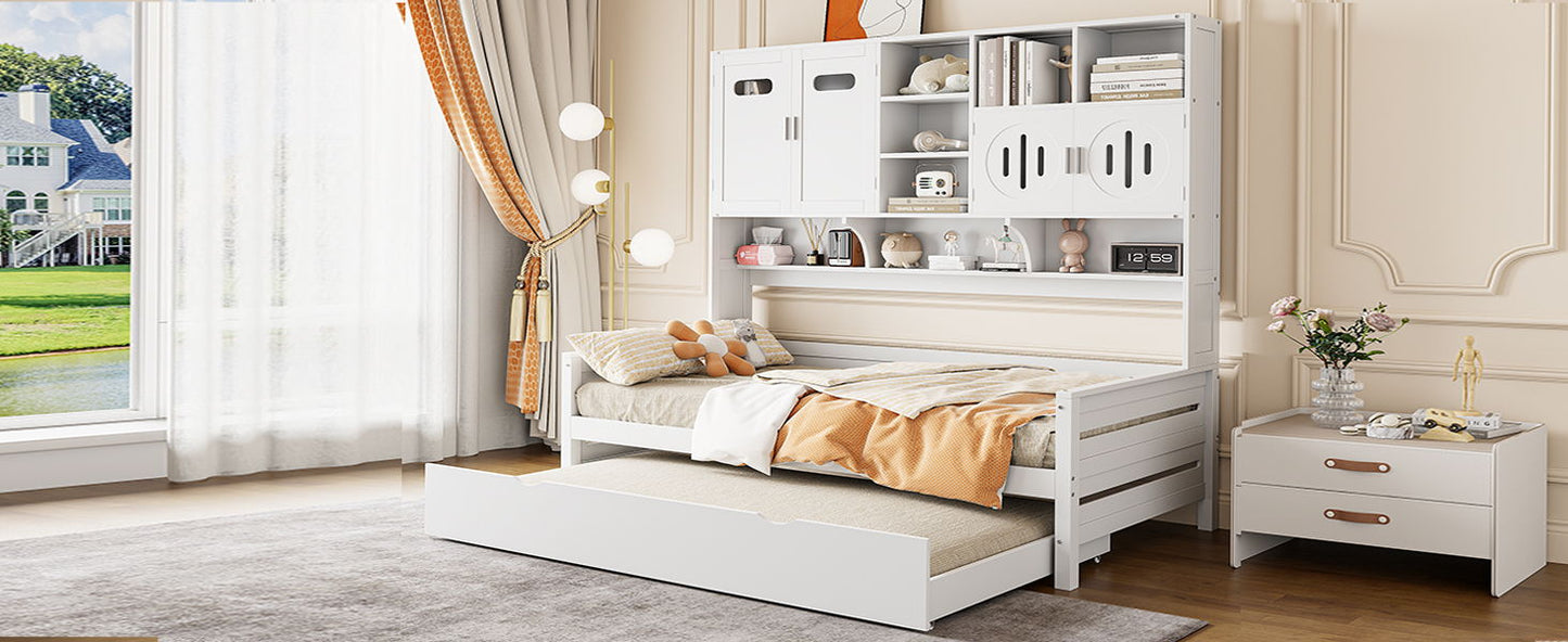 Daybed With All-In-One Cabinet And Shelf - The Sleep Loft - Online Mattress Showroom NYC