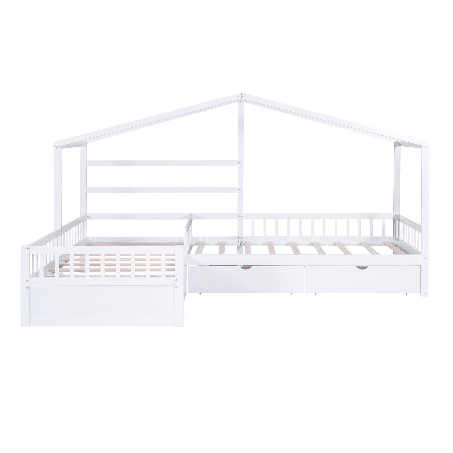 L Shape Platform Bed With 3 Storage Drawers - The Sleep Loft - Online Mattress Showroom NYC