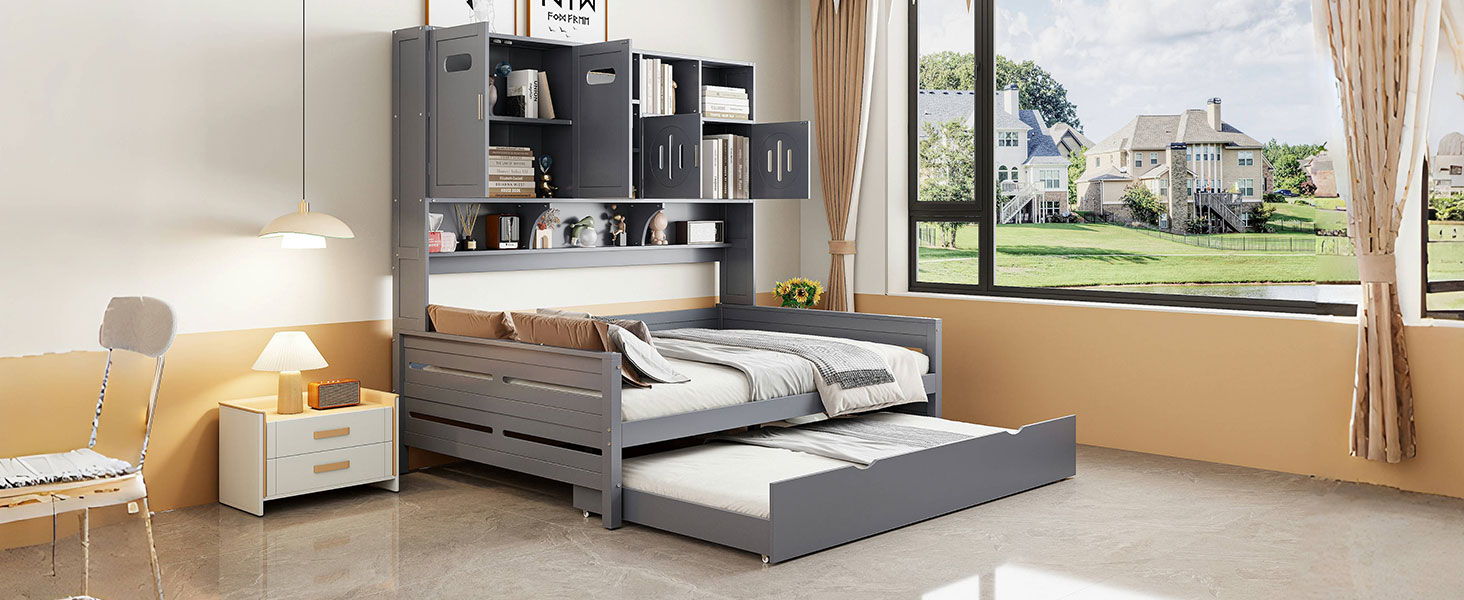 Daybed With All-In-One Cabinet And Shelf - The Sleep Loft - Online Mattress Showroom NYC