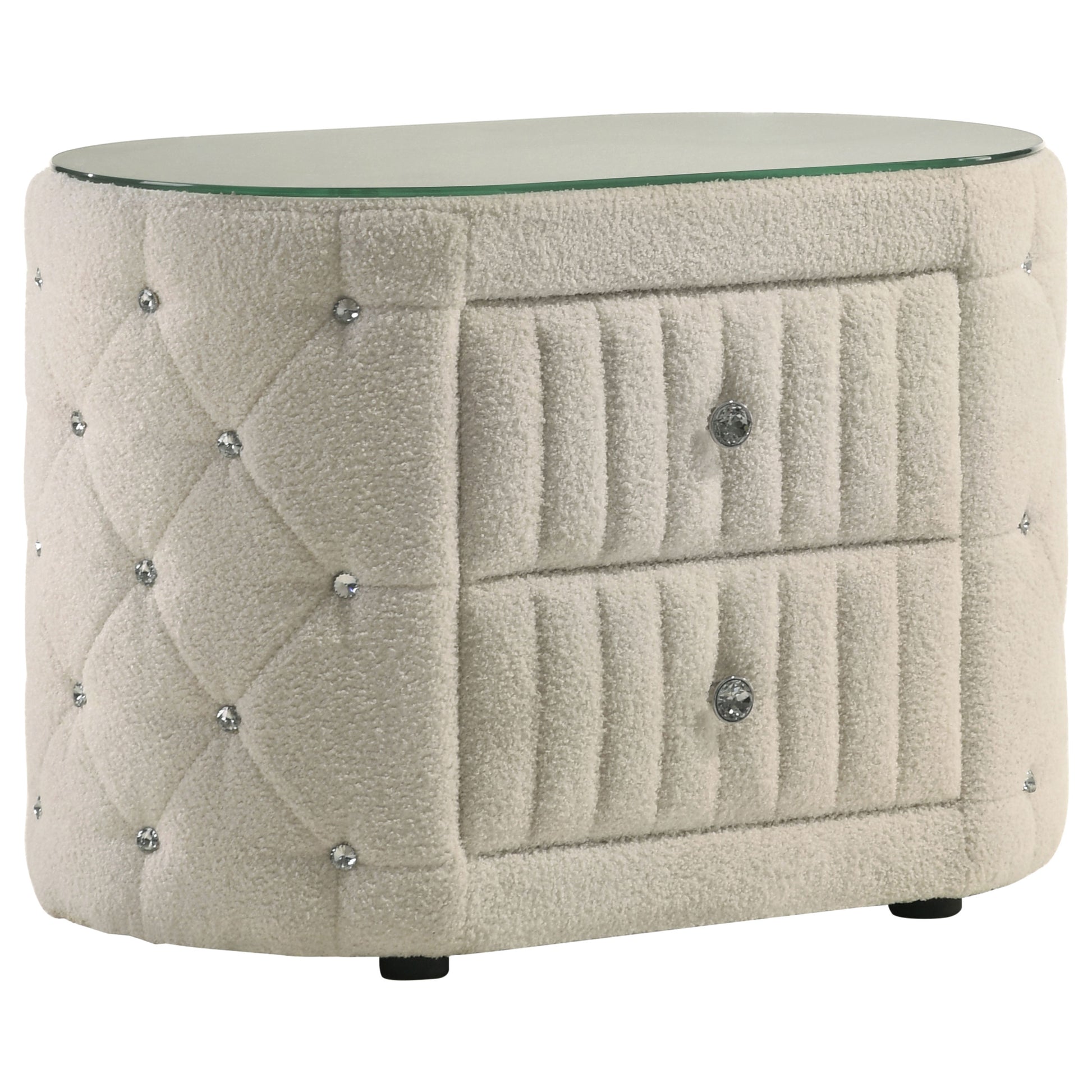 Sonya 4-piece Upholstered Queen Bedroom Set Ivory
