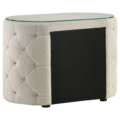 Sonya 4-piece Upholstered Queen Bedroom Set Ivory