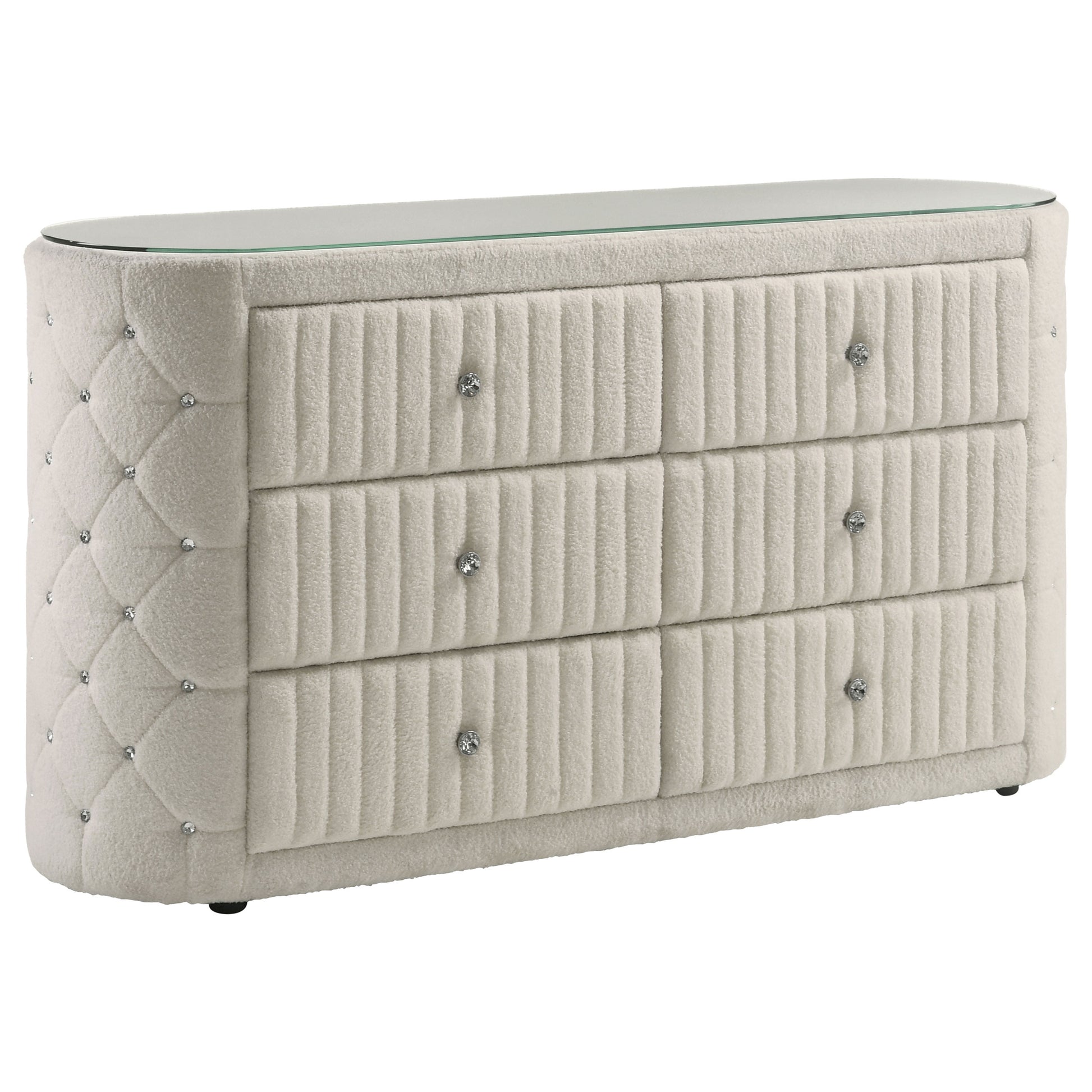 Sonya 5-piece Upholstered Queen Bedroom Set Ivory