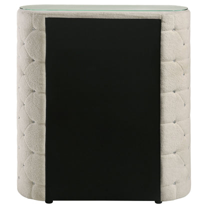 Sonya 5-drawer Upholstered Bedroom Chest of Drawers Ivory