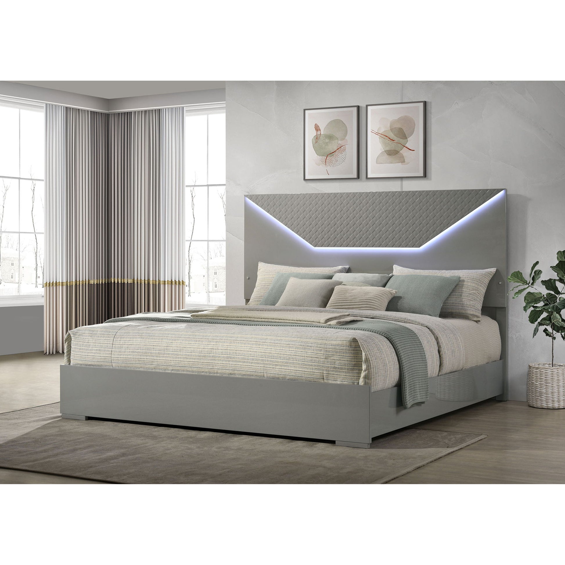 Pierce - Panel Bed LED Headboard - The Sleep Loft - Online Mattress Showroom NYC