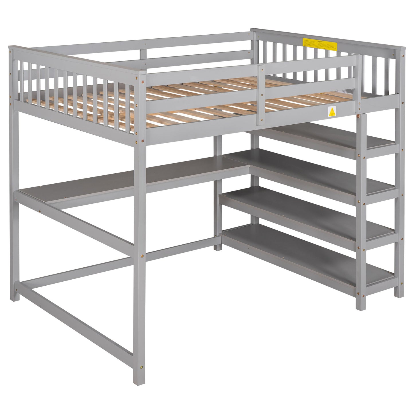 Loft Bed With Storage Shelves And Under Bed Desk - The Sleep Loft - Online Mattress Showroom NYC