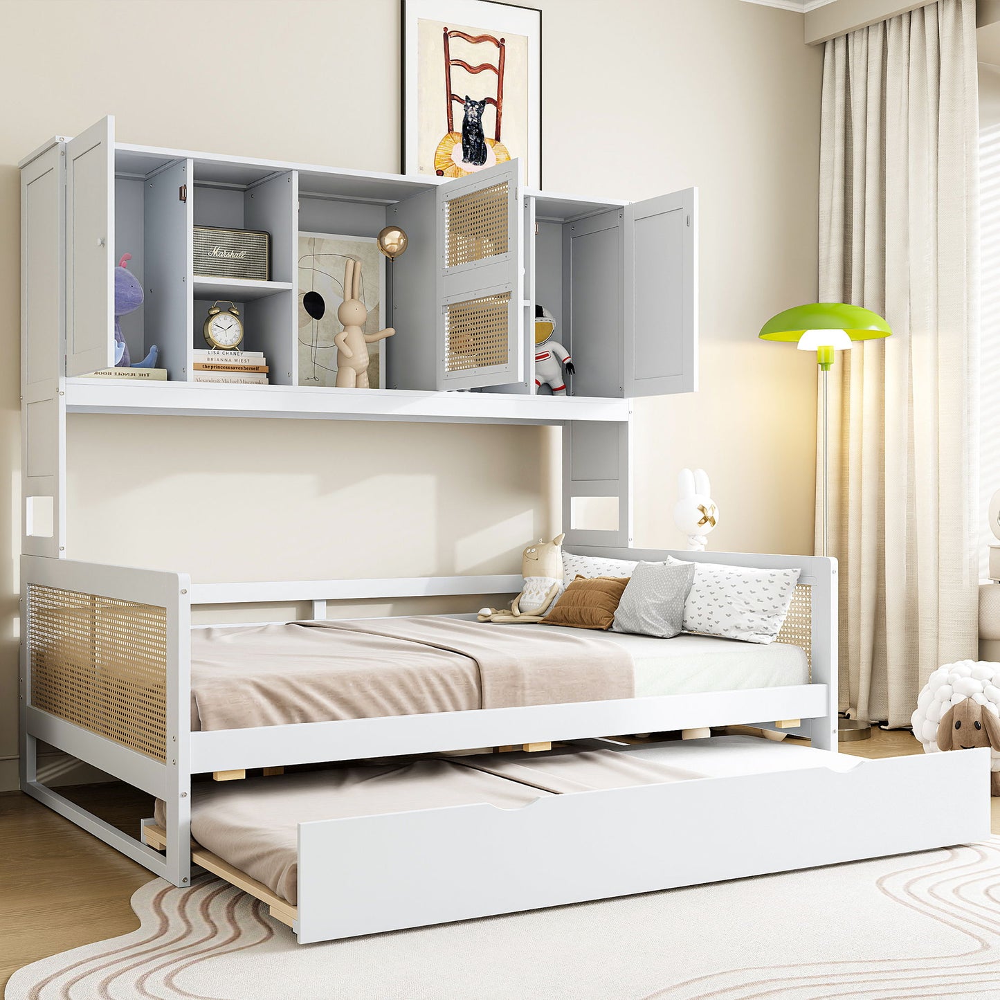 Daybed And All In One Cabinet And Shelf - The Sleep Loft - Online Mattress Showroom NYC