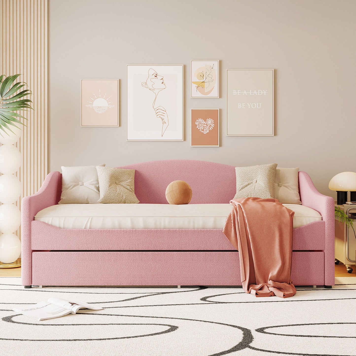 Design Upholstered Daybed With Light And Trundle - The Sleep Loft - Online Mattress Showroom NYC
