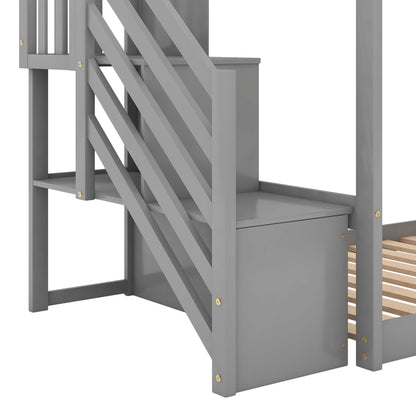 Bunk Bed With Convertible Slide And Stairway - The Sleep Loft - Online Mattress Showroom NYC