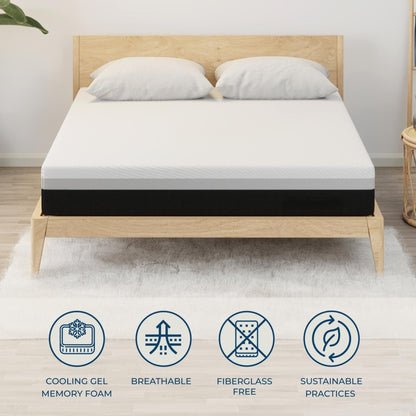 12'' Queen Size Hybrid Mattress, Cooling Memory Foam & Pocket Springs Medium Firm - White - The Sleep Loft - Online Mattress Showroom NYC