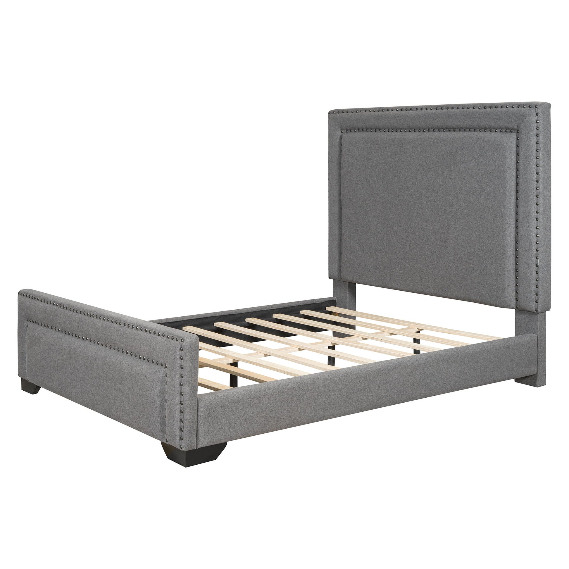 Upholstered Bed With Slats Support, No Box Spring Needed - The Sleep Loft - Online Mattress Showroom NYC