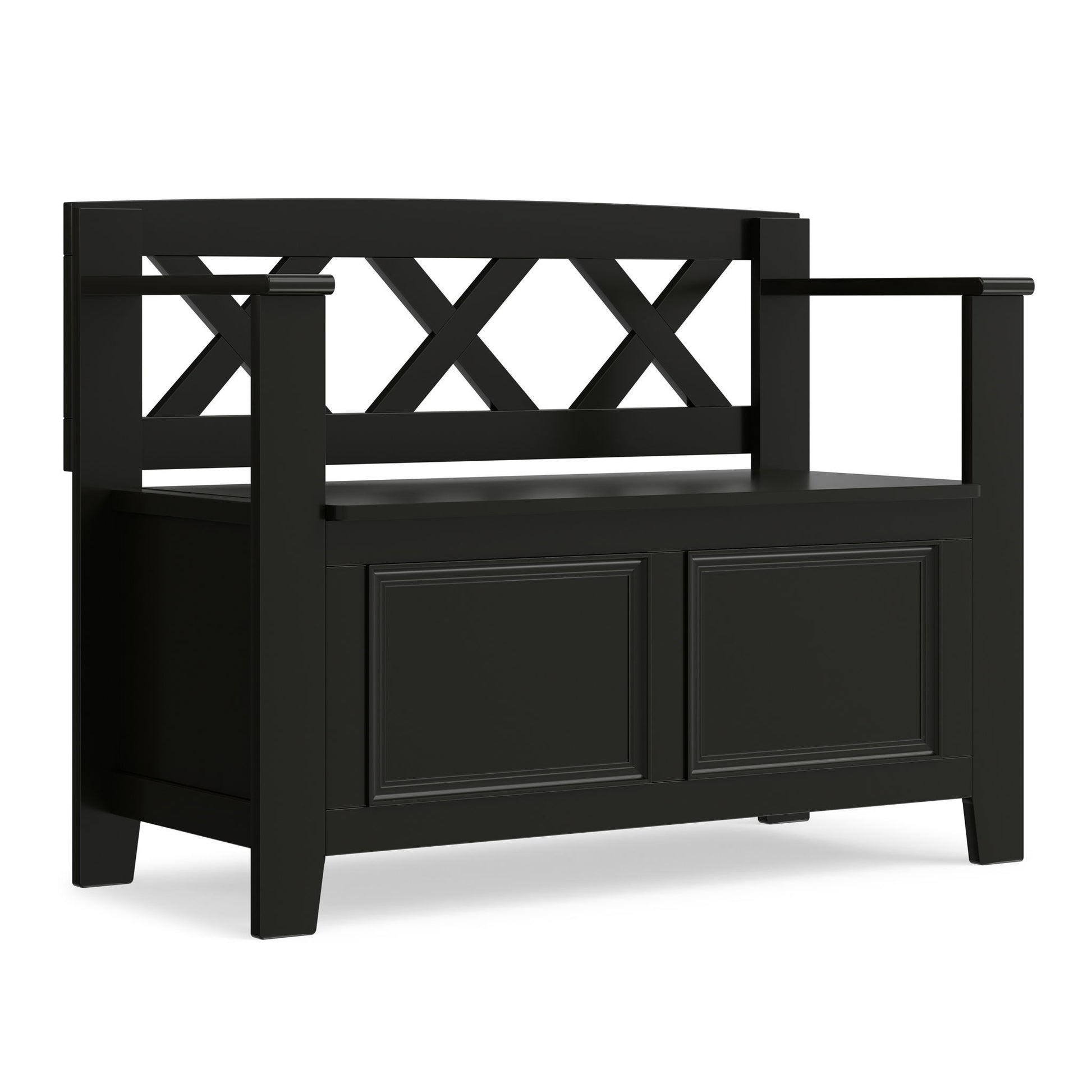 Amherst - Small Transitional Entryway Storage Bench - The Sleep Loft - Online Mattress Showroom NYC