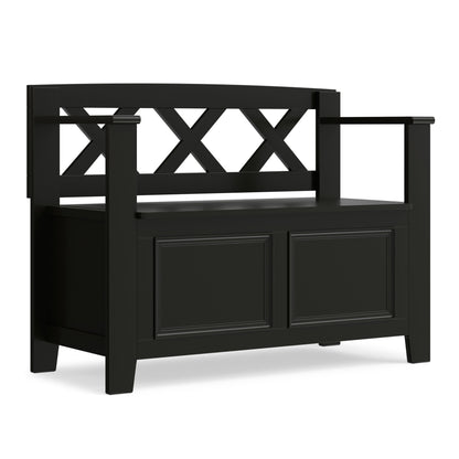 Amherst - Small Transitional Entryway Storage Bench - The Sleep Loft - Online Mattress Showroom NYC