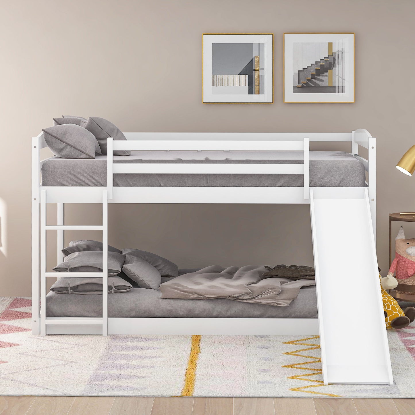 Durable Bunk Bed With Convertible Slide And Ladder - The Sleep Loft - Online Mattress Showroom NYC