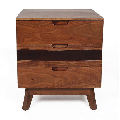 Nightstand Natural Wood - Brown - The Sleep Loft - Online Mattress Showroom NYC